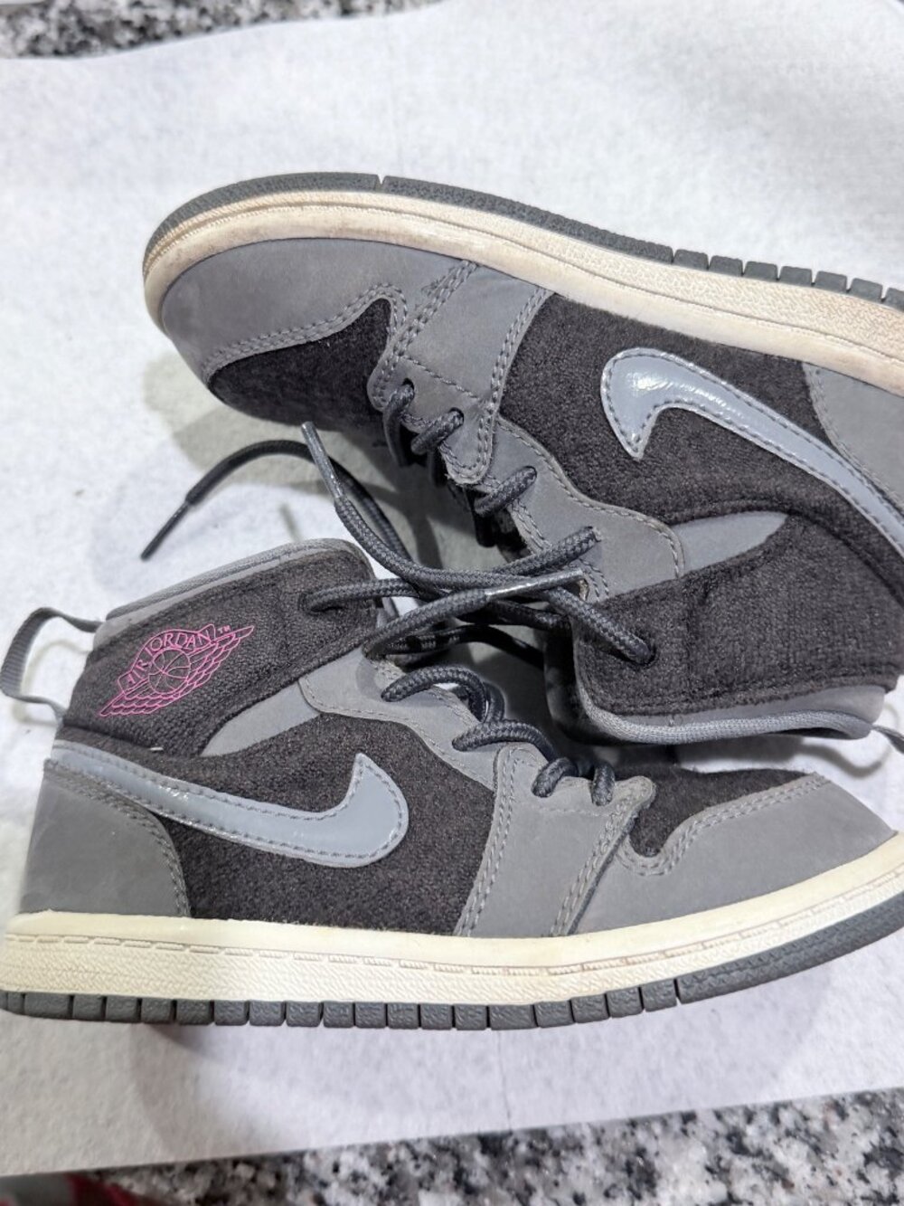 Nike Jordan 1 Retro GT High Cool Grey Black Size 9c Toddler Sneakers